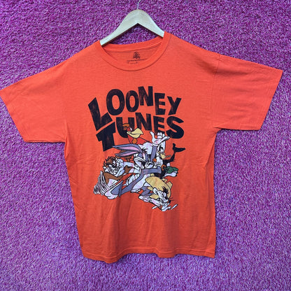 Looney Tunes Cartoon Characters Oversized Warner Bros Tee L