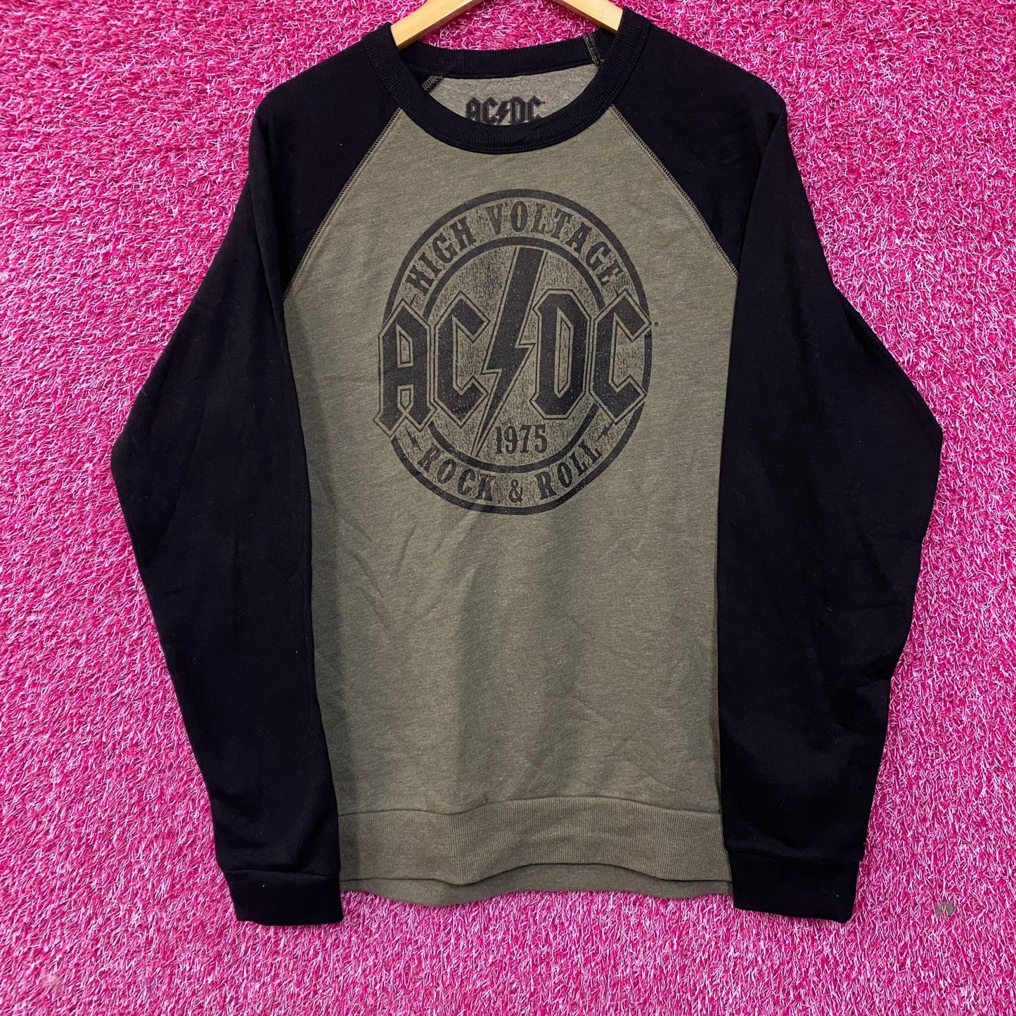 AC/DC High Voltage Logo Band Crewneck Sweatshirt size Large