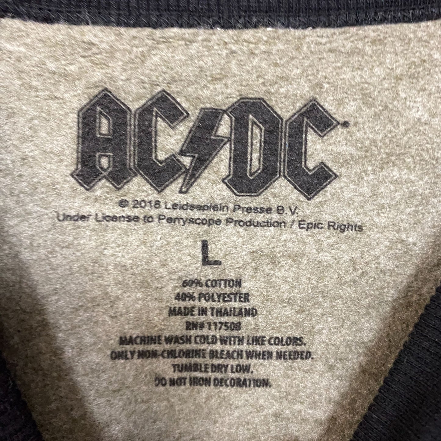 AC/DC High Voltage Logo Band Crewneck Sweatshirt size Large