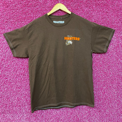 Hooters Where Angels Get their Wings Graphic Design Promo T-shirt Large