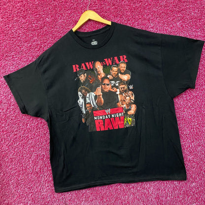 WWE Monday Night Raw Poster Raw is War T-Shirt 3X