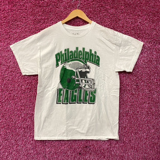 Junk Food Clothing NFL Philadelphia Eagles Throwback Helmet Logo T-Shirt Medium