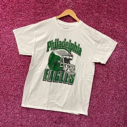 Junk Food Clothing NFL Philadelphia Eagles Throwback Helmet Logo T-Shirt Medium