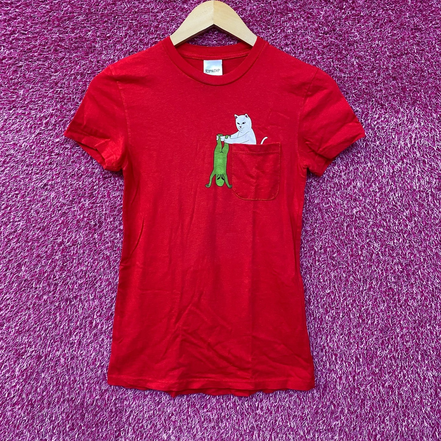 RIPNDIP Lord Nermal Break Yo Self Alien Red T-Shirt Extra Small