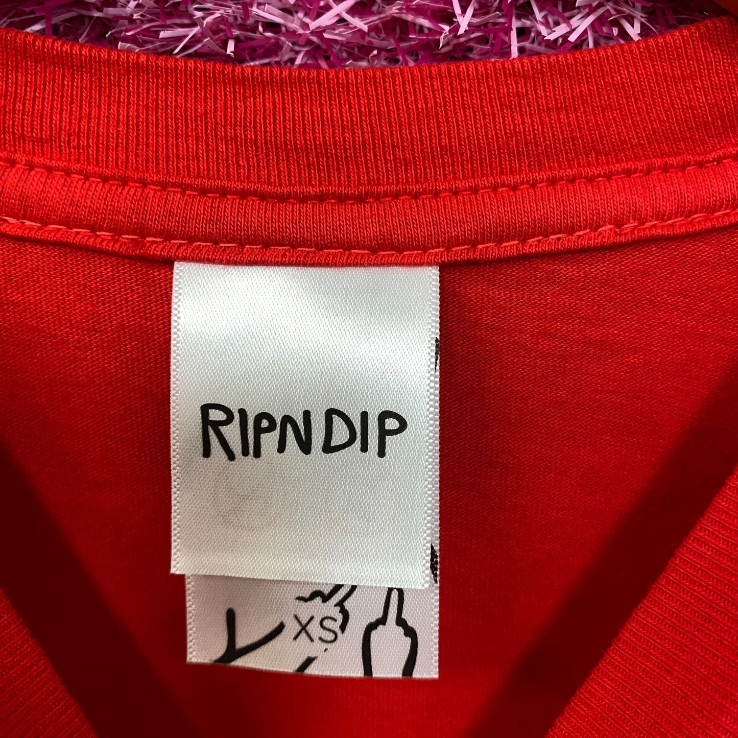 RIPNDIP Lord Nermal Break Yo Self Alien Red T-Shirt Extra Small