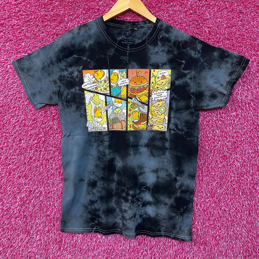 Sanrio Gudetama Food Wall Kawaii Tie Dye T-Shirt Small