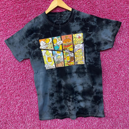 Sanrio Gudetama Food Wall Kawaii Tie Dye T-Shirt Small