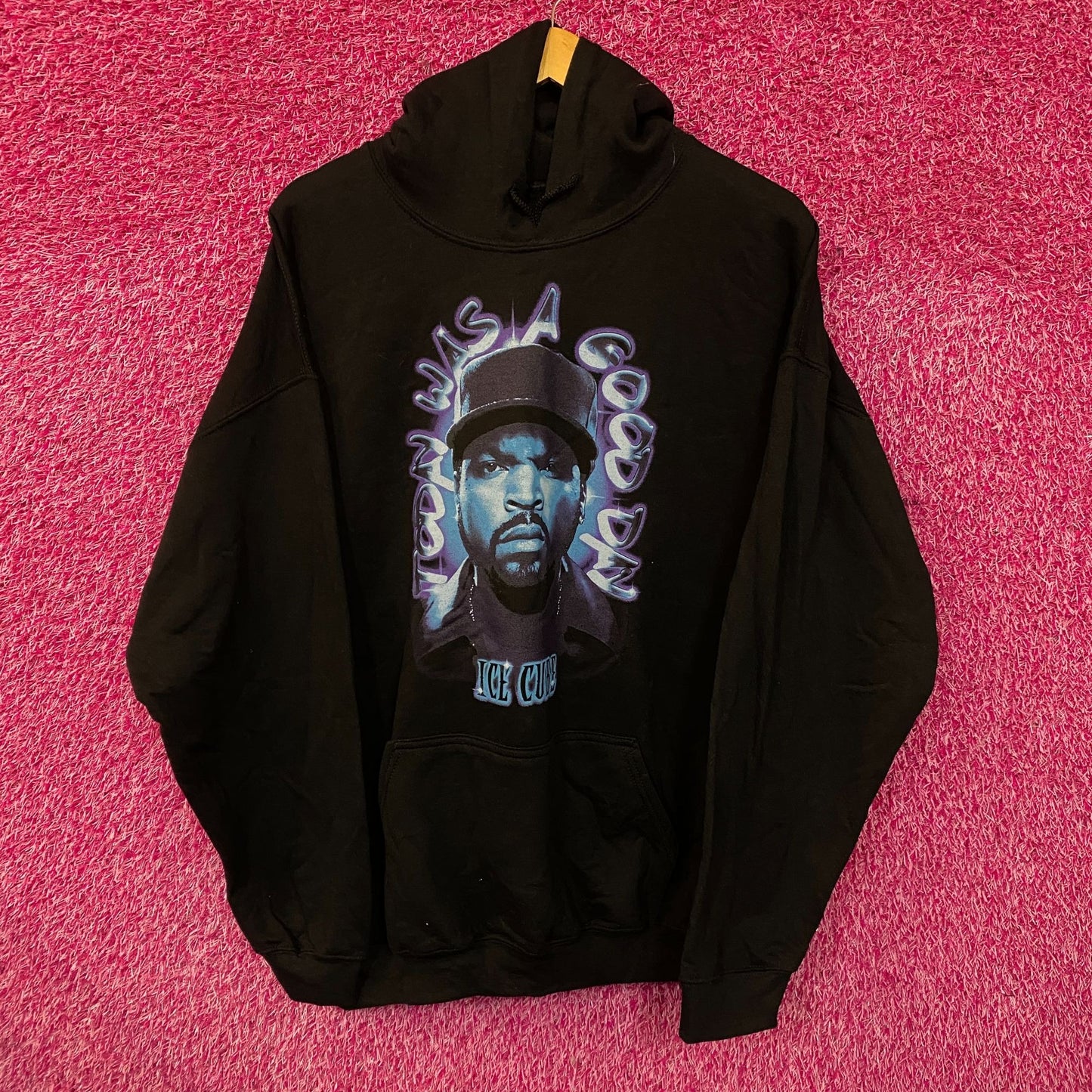 Ice Cube Today Was A Good Day Neon West Coast Rap Hoodie L