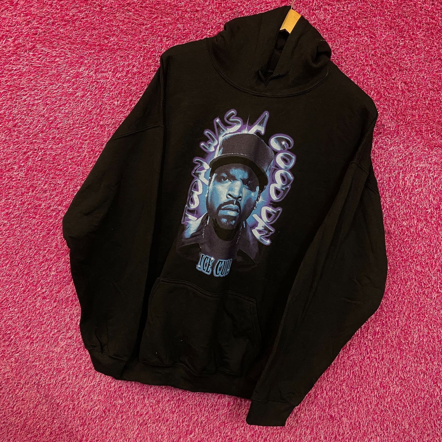 Ice Cube Today Was A Good Day Neon West Coast Rap Hoodie L