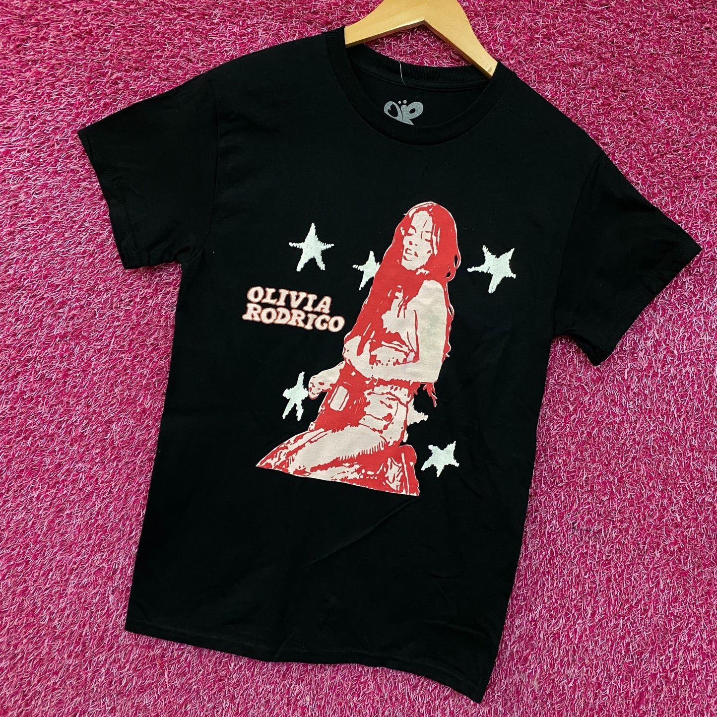 Olivia Rodrigo Red Portrait Pop-Punk T-Shirt Small