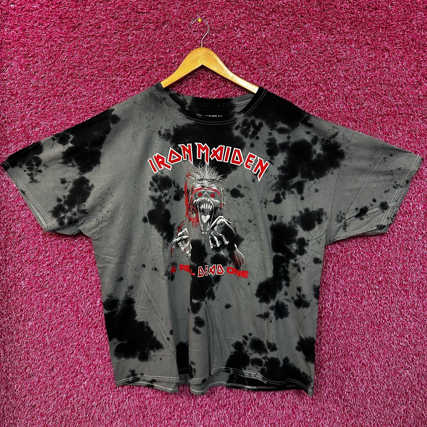 Iron Maiden a Real Dead One Tie Dye Tshirt size 2x