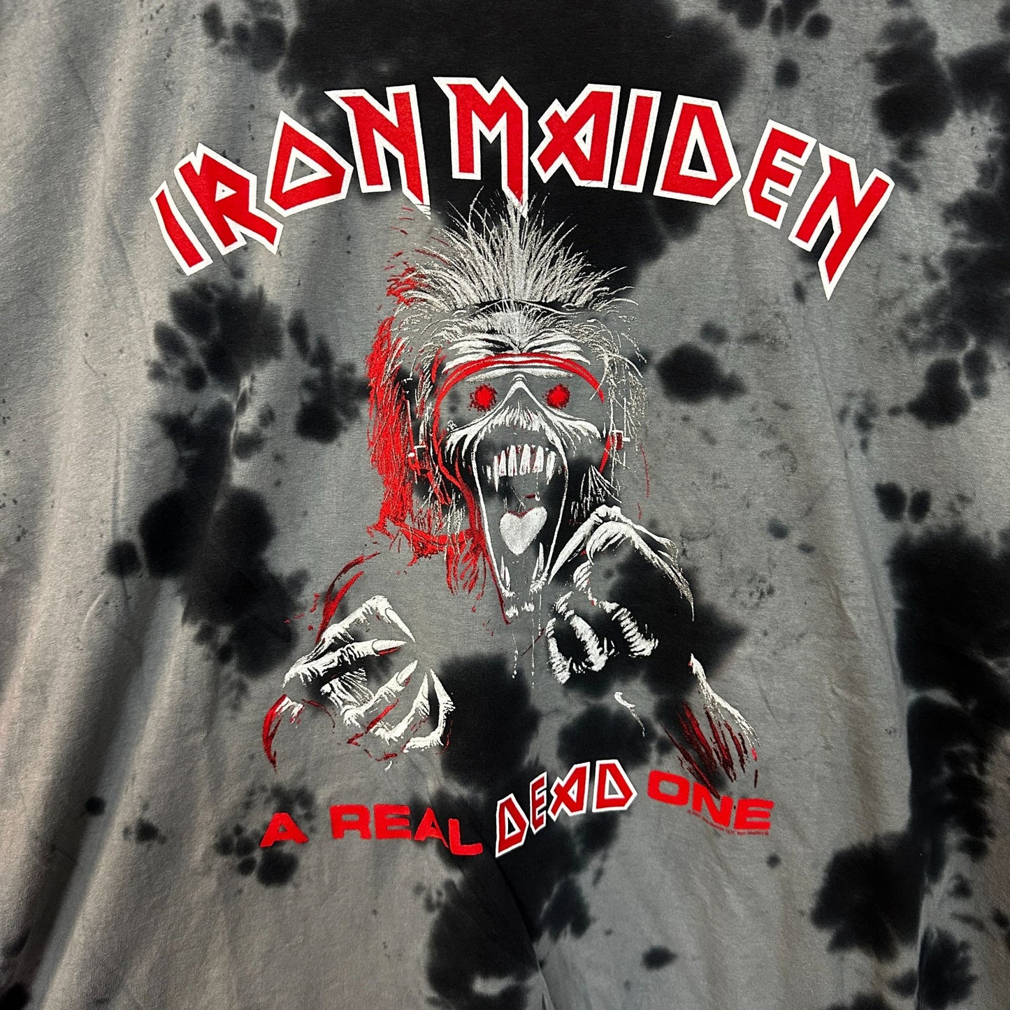 Iron Maiden a Real Dead One Tie Dye Tshirt size 2x