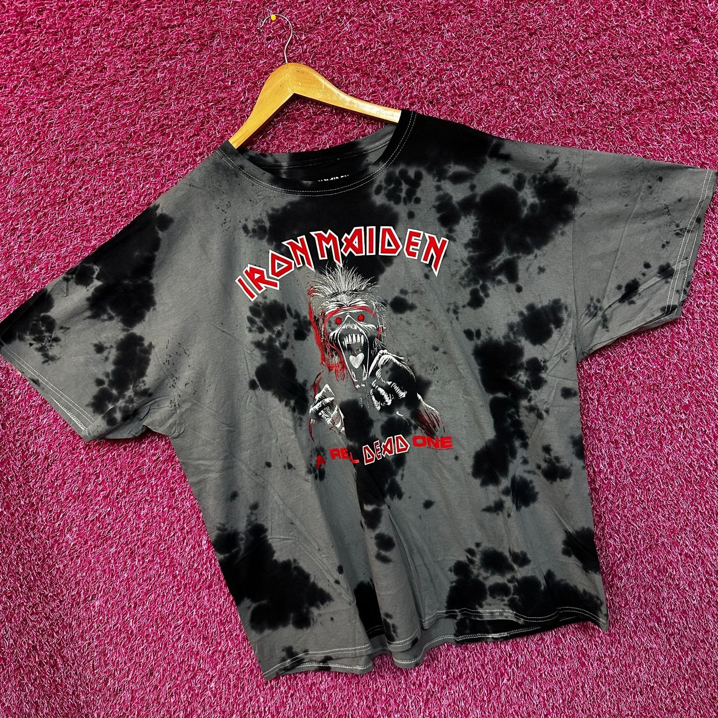 Iron Maiden a Real Dead One Tie Dye Tshirt size 2x