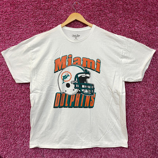 Junk Food NFL Miami Dolphins Throwback Helmet Logo T- Shirt XL
