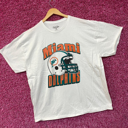 Junk Food NFL Miami Dolphins Throwback Helmet Logo T- Shirt XL