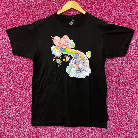 Care Bears Cheer Bear & Share Bear Rainbow & Stars T-Shirt Small