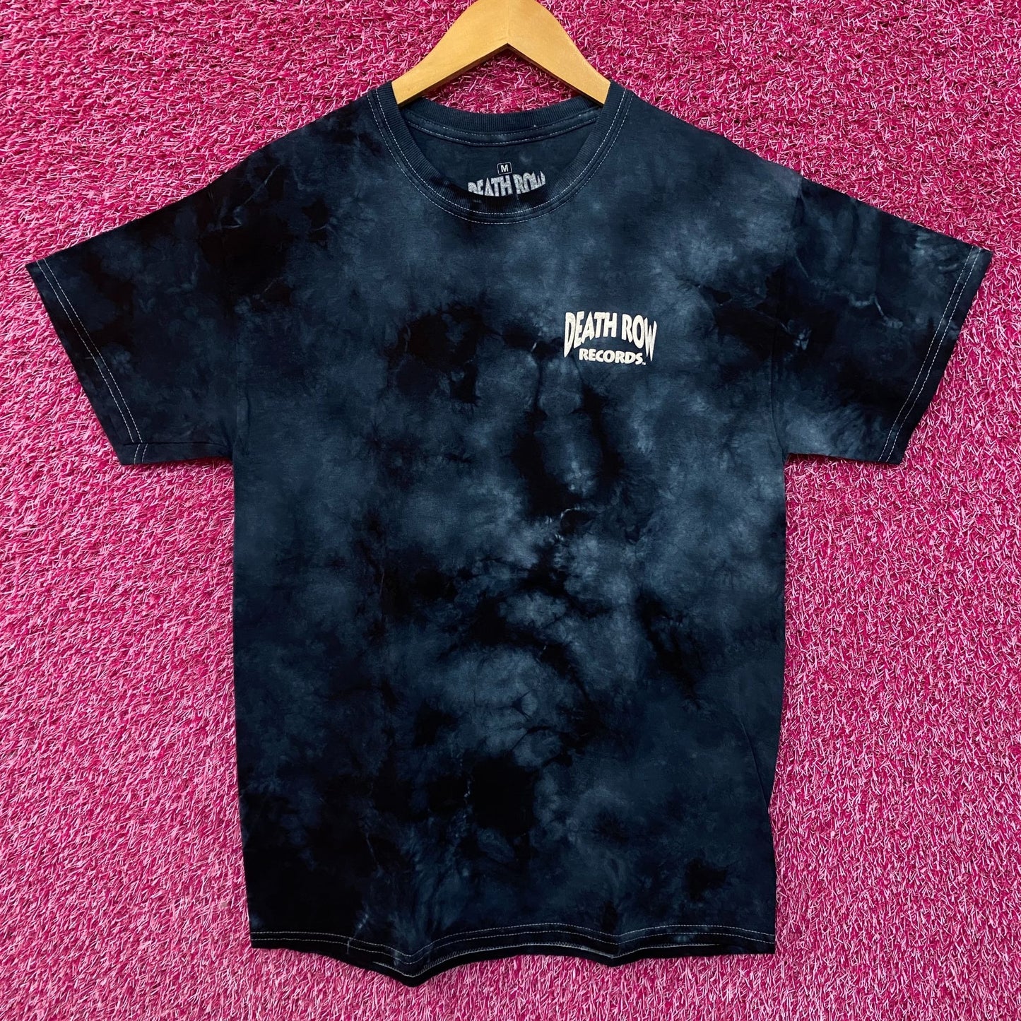 Death Row Records Logo Tie dye  blue Tshirt size medium