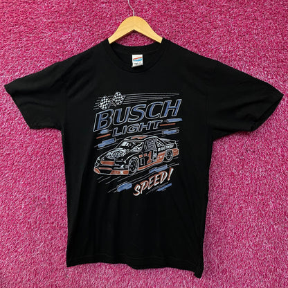 Busch Light Speed Racing Car Graphic Design T-Shirt Medium
