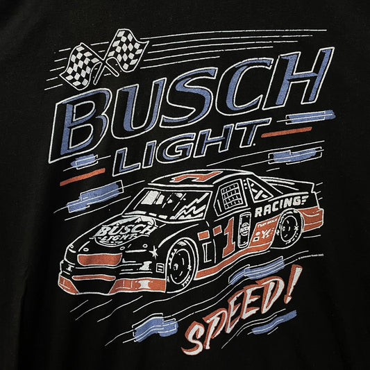Busch Light Speed Racing Car Graphic Design T-Shirt Medium
