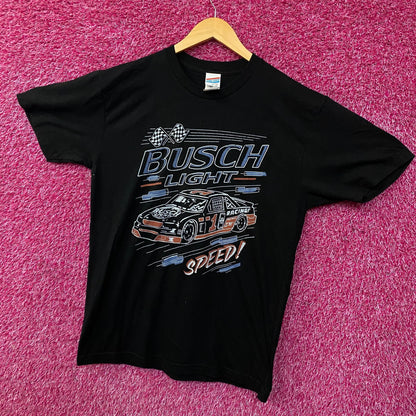 Busch Light Speed Racing Car Graphic Design T-Shirt Medium