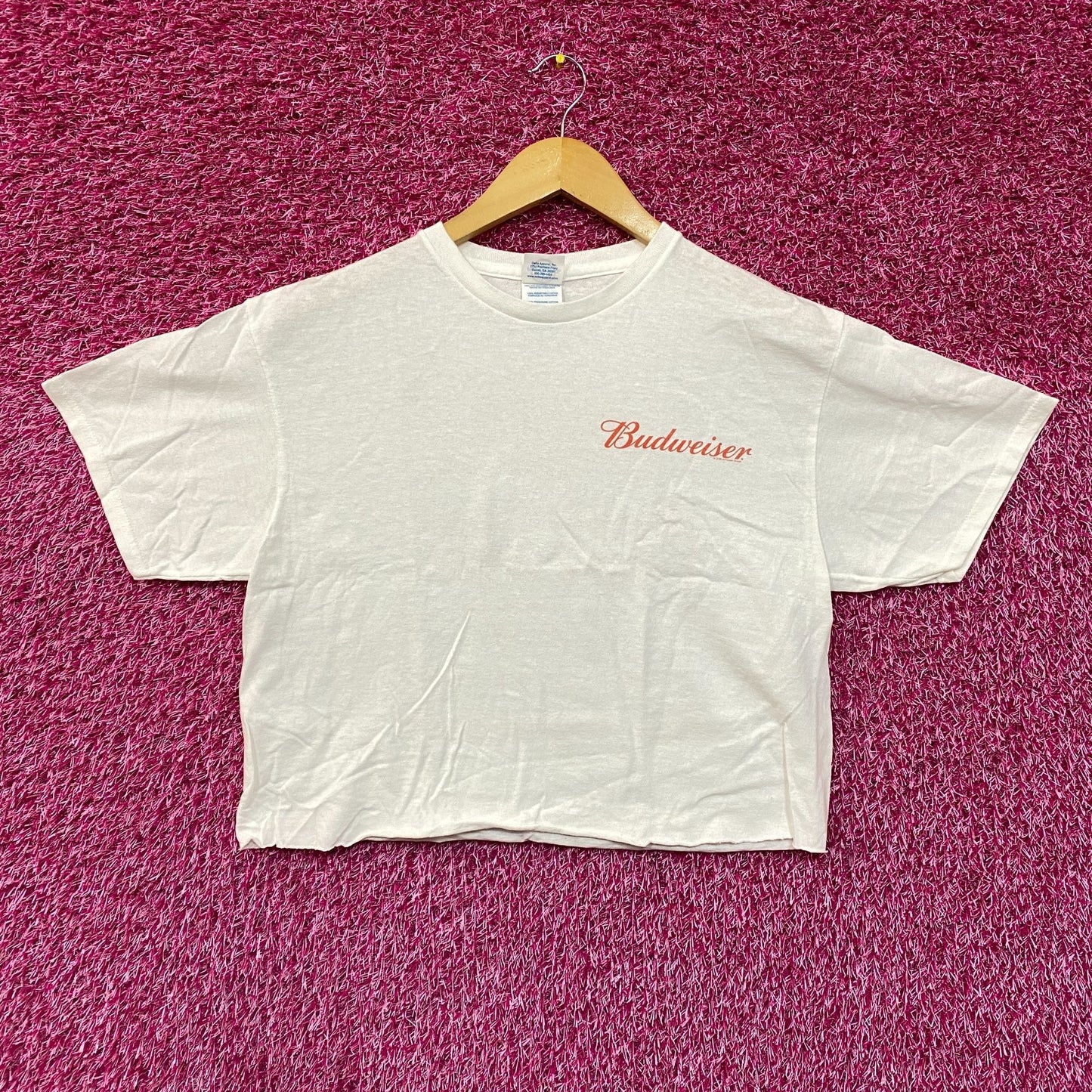 World Renowned Budweiser King Of Beers Crop Top Promo T-Shirt Medium