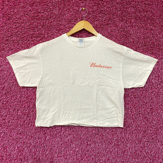 World Renowned Budweiser King Of Beers Crop Top Promo T-Shirt Medium