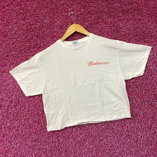 World Renowned Budweiser King Of Beers Crop Top Promo T-Shirt Medium