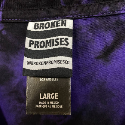 Broken Promises Checkered Pattern Tie Dye Long Sleeve L