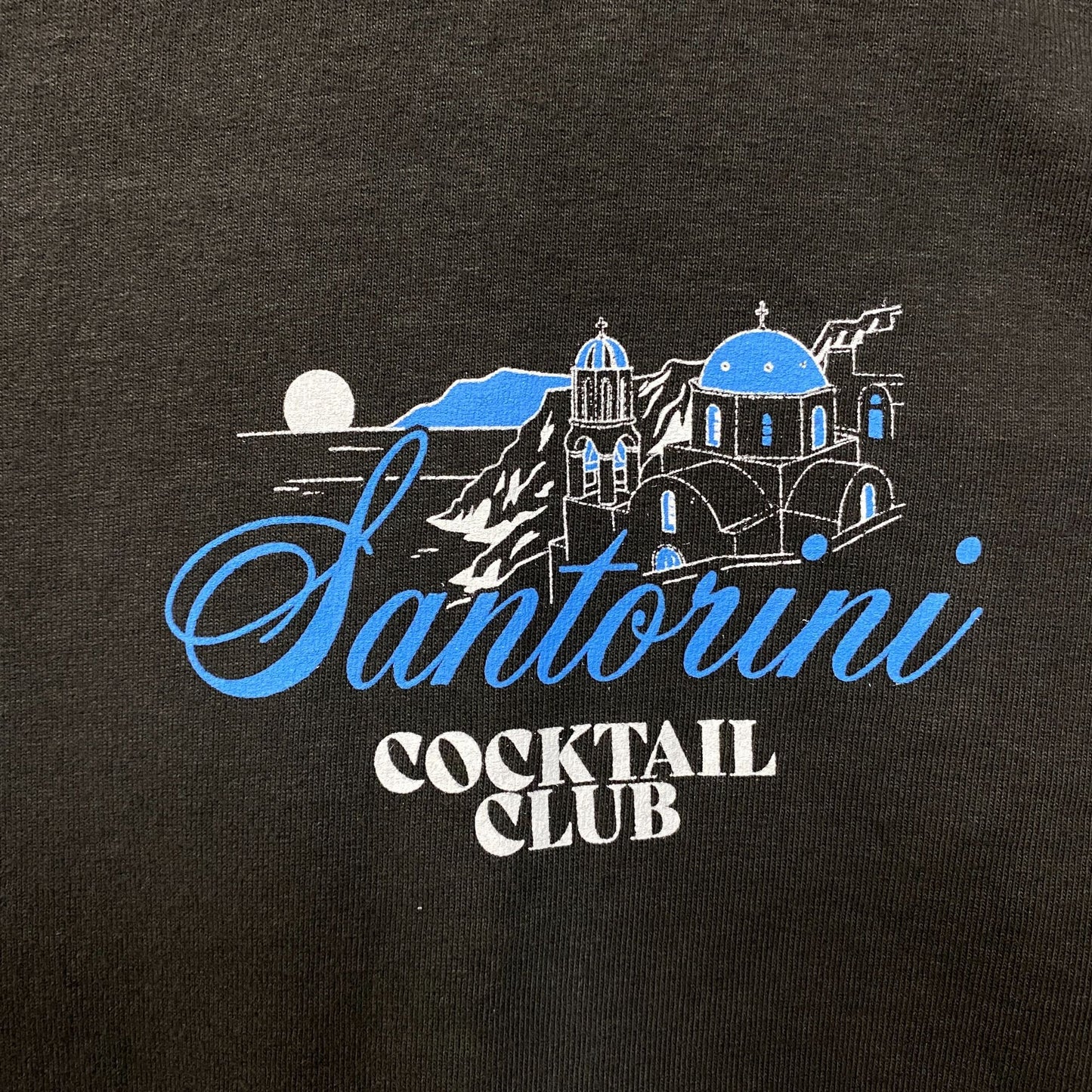Strange Daze Santorini Cocktail Club Graphic T-Shirt Medium