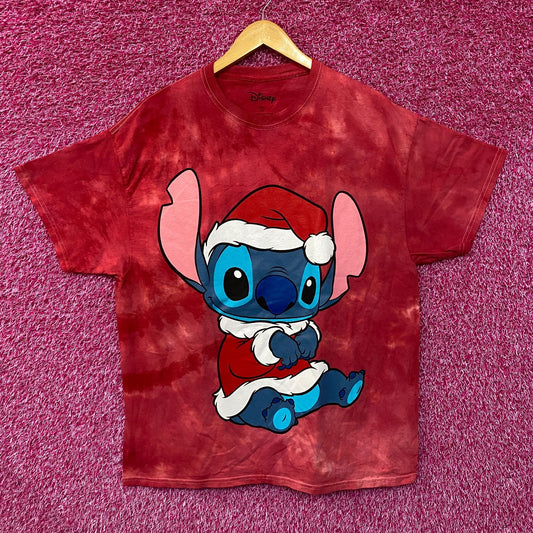 Disney Santa Stitch Red Tie Dye Tshirt size 1X