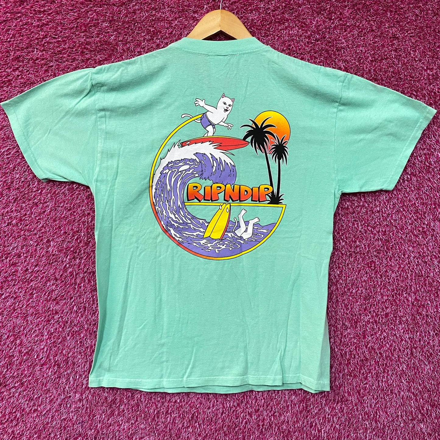 Ripndip Off My Wave Lord Nermal Turquoise T-Shirt Medium