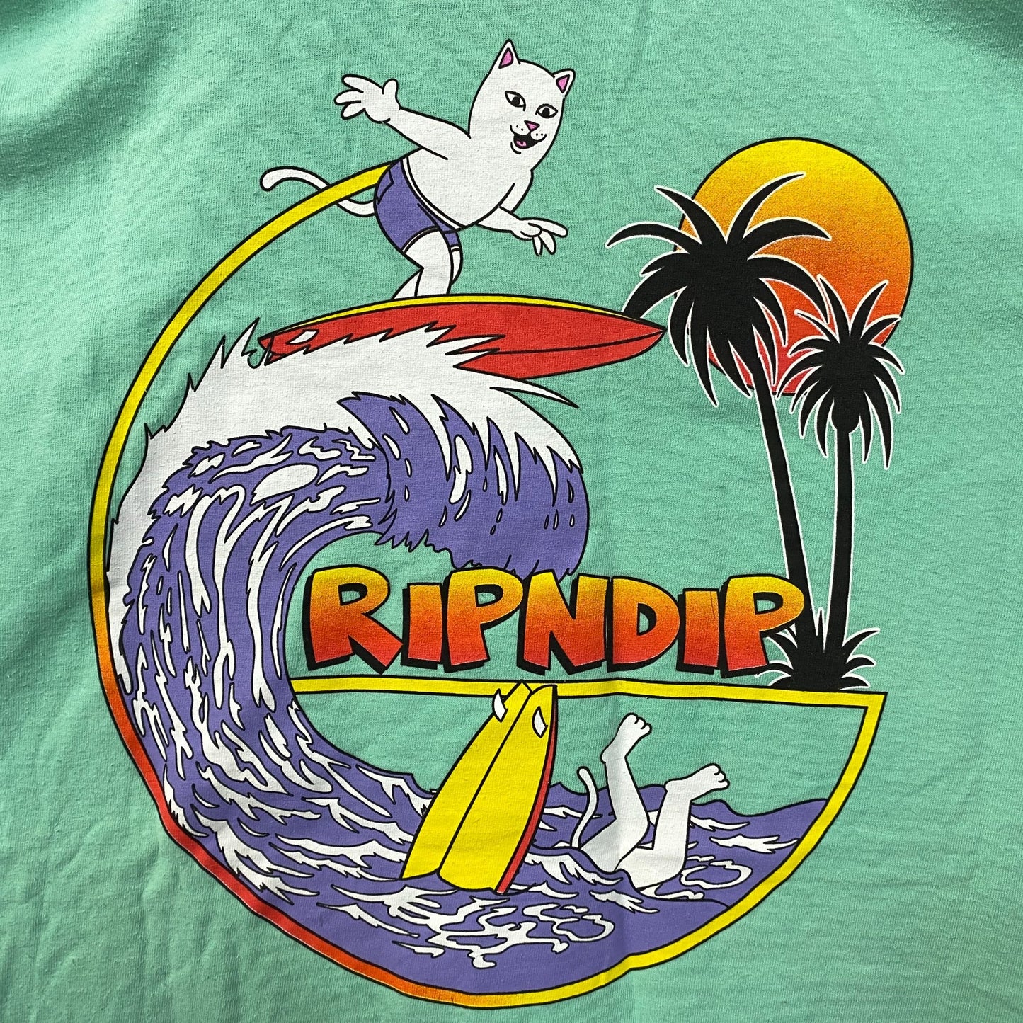 Ripndip Off My Wave Lord Nermal Turquoise T-Shirt Medium