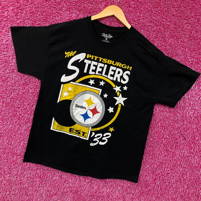 Junk Food Clothing Pittsburgh Steelers Star Power Graphic T-Shirt Large