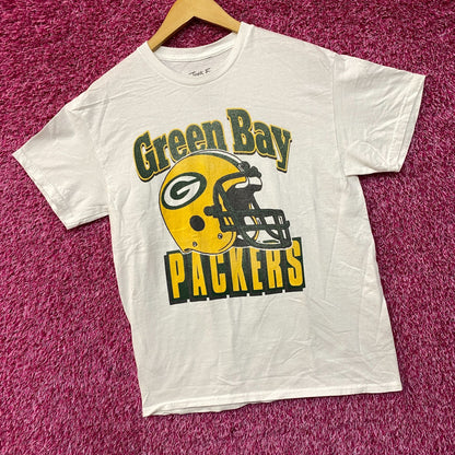 Junk Food Clothing NFL Green Bay Packers Throwback Helmet Logo T-Shirt Small