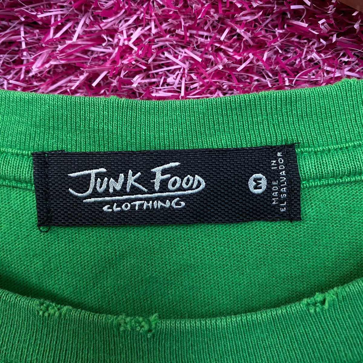 Junk Food Clothing Philadelphia Eagles Football Helmet Womens Green Tee Medium