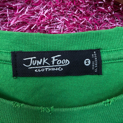 Junk Food Clothing Philadelphia Eagles Football Helmet Womens Green Tee Medium
