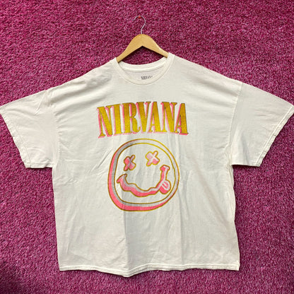 Nirvana Nevermind Dead Smiley Grunge Band T-Shirt 3XL