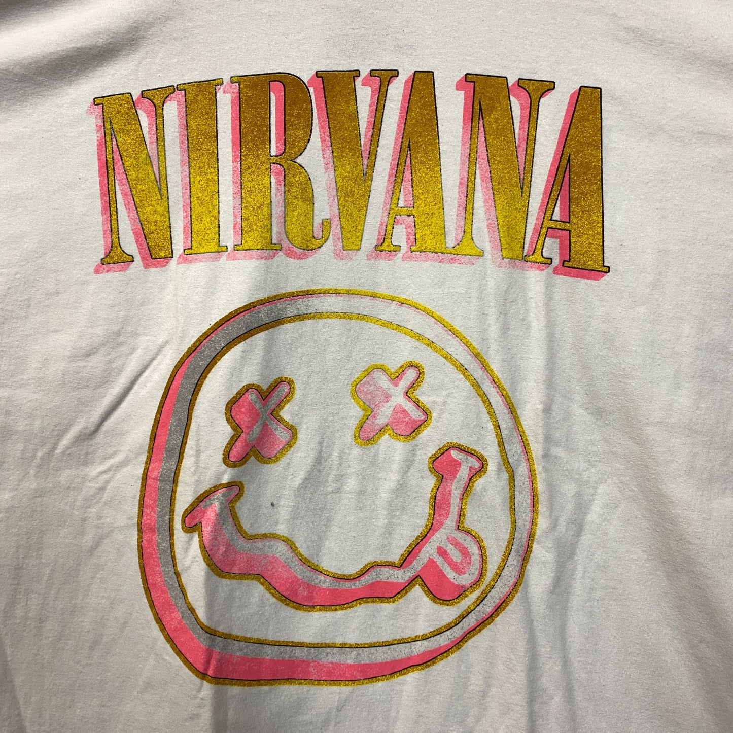 Nirvana Nevermind Dead Smiley Grunge Band T-Shirt 3XL