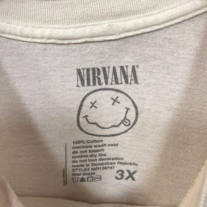 Nirvana Nevermind Dead Smiley Grunge Band T-Shirt 3XL