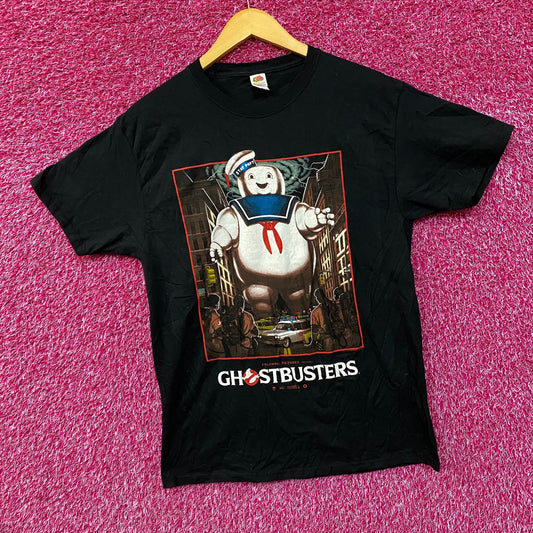 Stay Puft Marshmallow vs Ghostbusters Graphic Design T-Shirt Medium