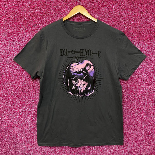 Death Note Light Yagami vs L in Ryuks Apple Anime Tee L