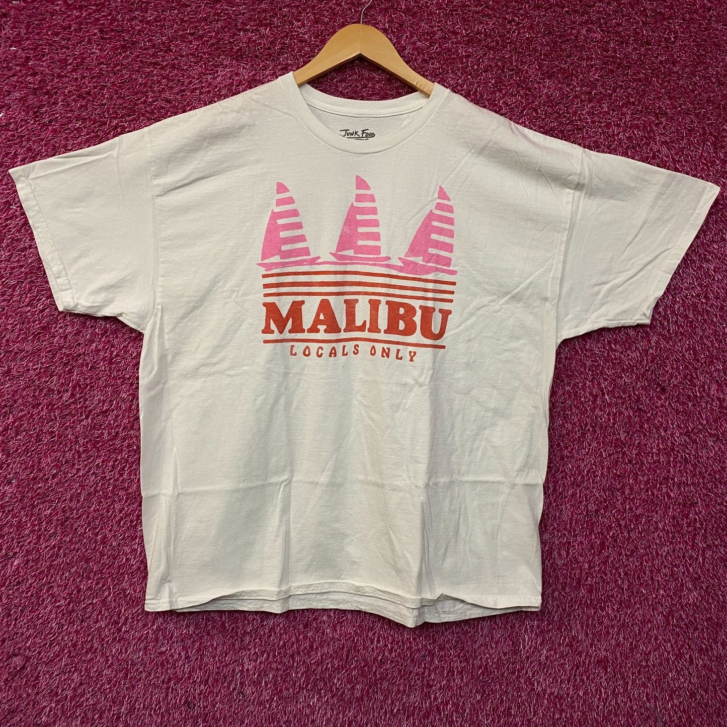 Junk Food Clothing Malibu "Locals Only" Graphic T-Shirt XL