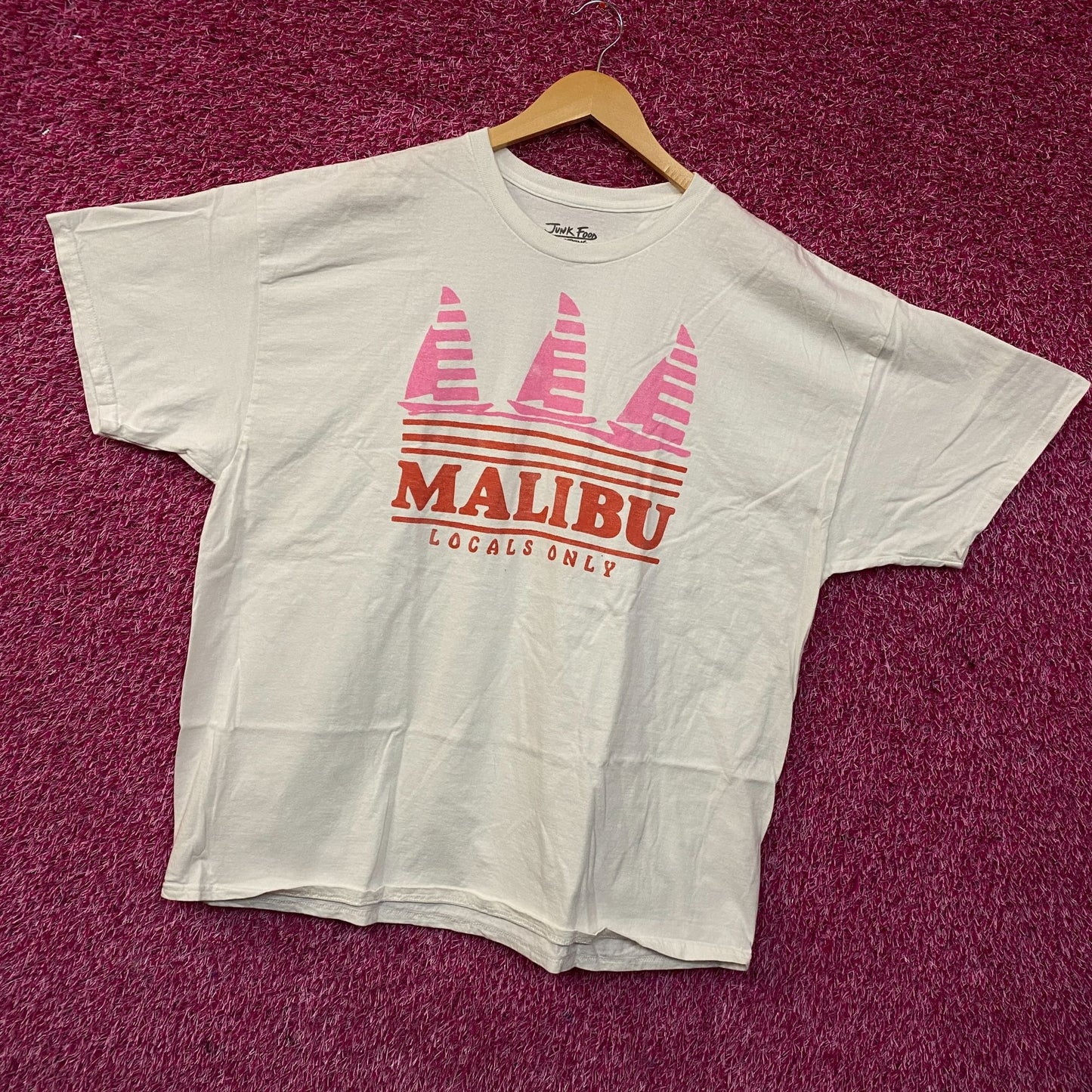 Junk Food Clothing Malibu "Locals Only" Graphic T-Shirt XL