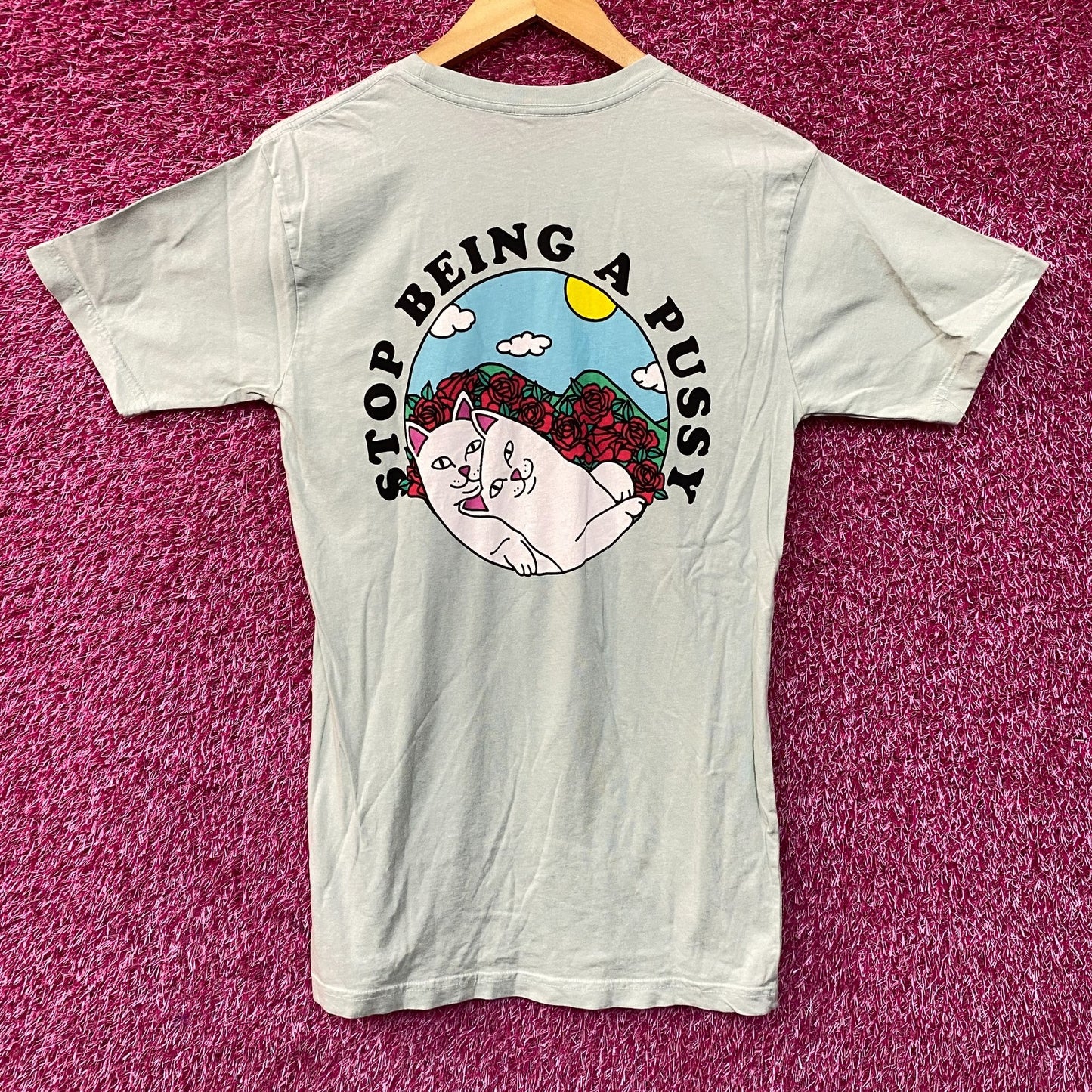 RIPNDIP Lord Nermal  Stop Being A Pussy T-Shirt Small