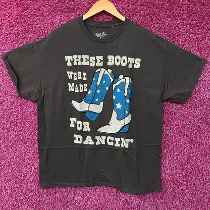 Junk Food These Boots Were Made For Dancin' Easy Graphic Women's Tee Large