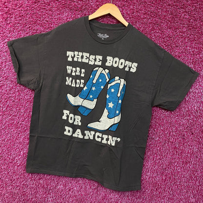 Junk Food These Boots Were Made For Dancin' Easy Graphic Women's Tee Large