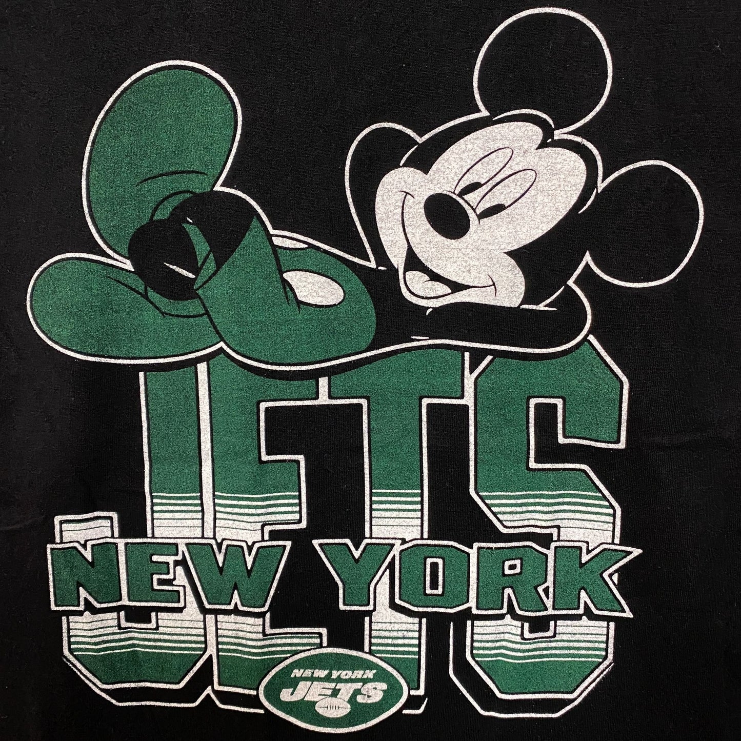 Junk Food x NFL Disney Mickey Mouse Kick Back New York Jets Shirt XS