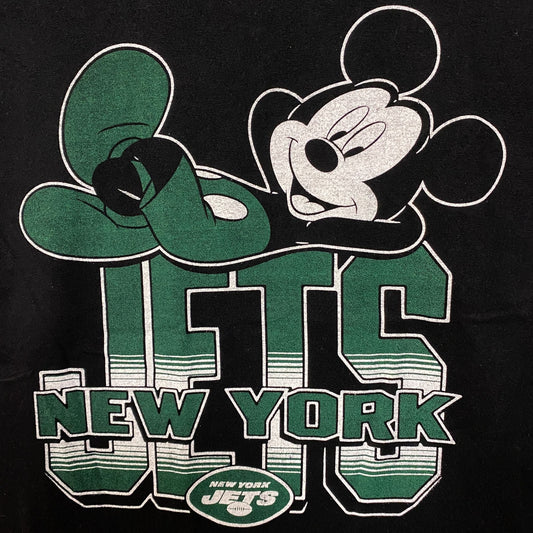 Junk Food x NFL Disney Mickey Mouse Kick Back New York Jets Shirt XS