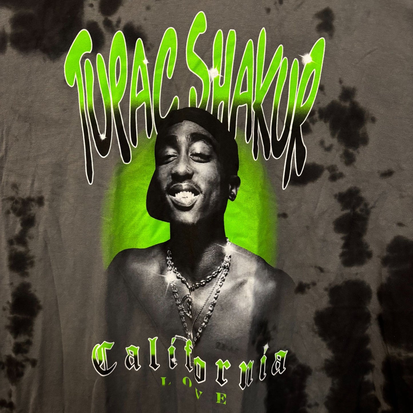 Tupac Shakur California Love Graphic Design Tie-Dye T-shirt  XXL