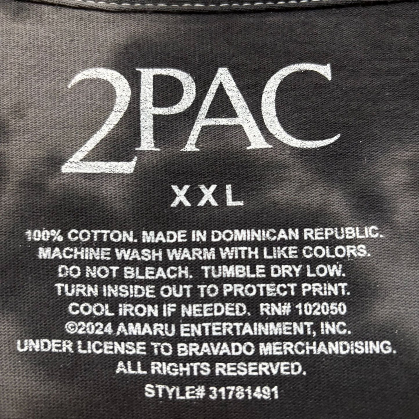 Tupac Shakur California Love Graphic Design Tie-Dye T-shirt  XXL